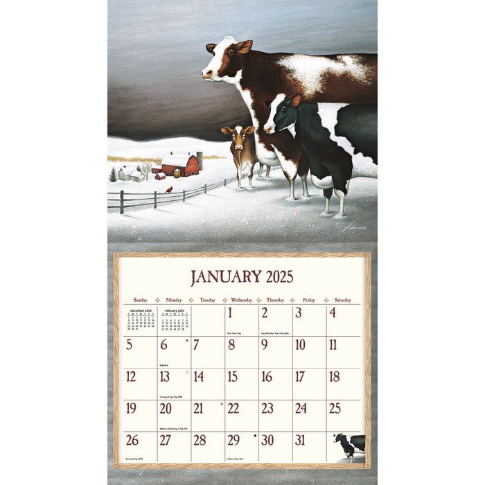 2025 Cows Cows Cows Large Wall Calendar