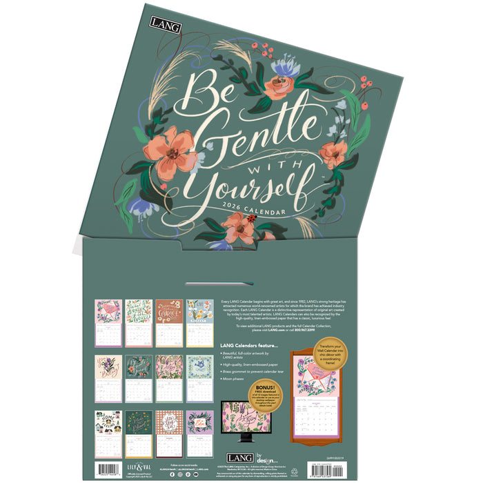 Be Gentle With Yourself 2026 Large Wall Calendar