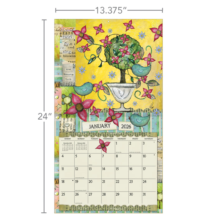 Color My World 2026 Large Wall Calendar