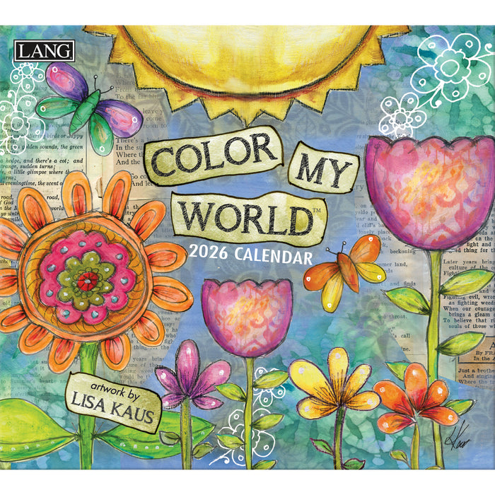 Color My World 2026 Large Wall Calendar