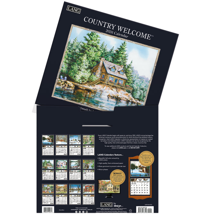 Country Welcome 2026 Large Wall Calendar (Online Exclusive)