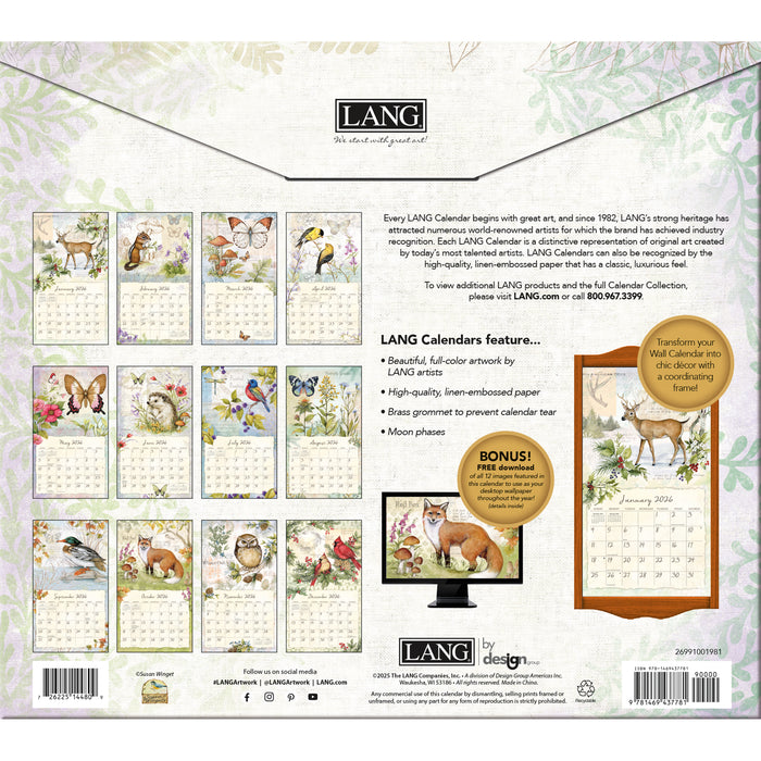Field Guide 2026 Large Wall Calendar