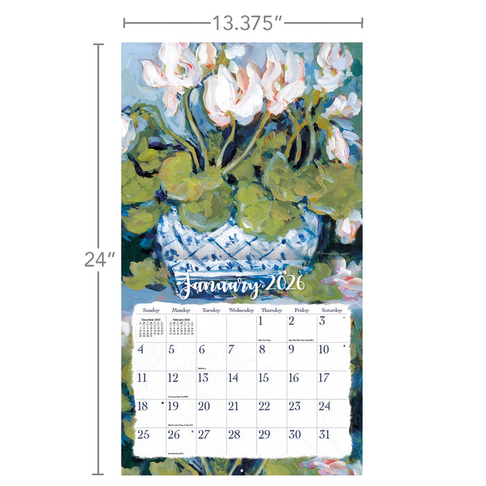 Gallery Florals 2026 Large Wall Calendar