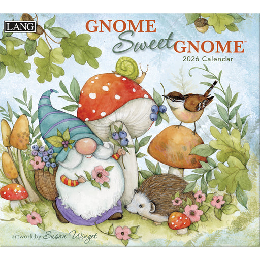 Gnome Sweet Gnome 2026 Large Wall Calendar