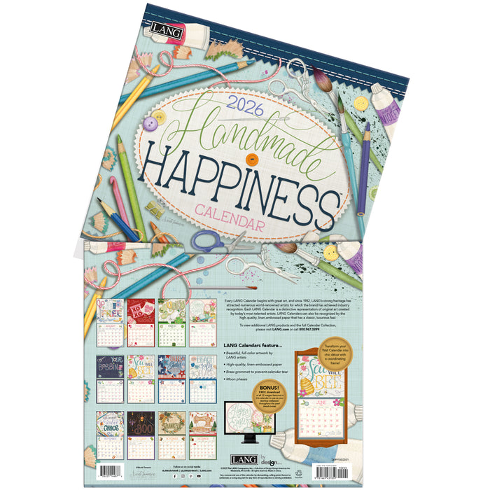 Handmade Happiness 2026 Large Wall Calendar (Online Exclusive)