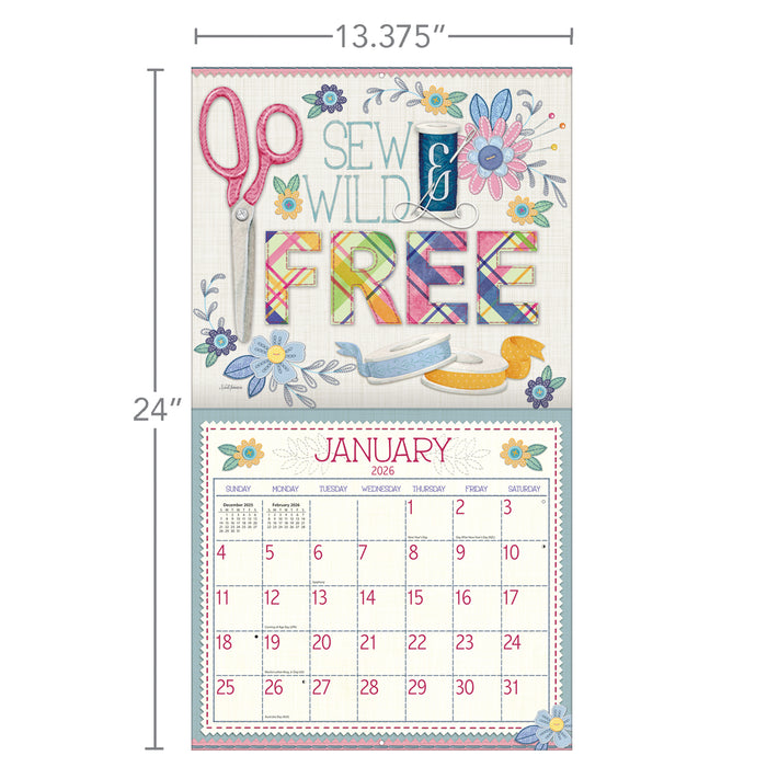 Handmade Happiness 2026 Large Wall Calendar (Online Exclusive)