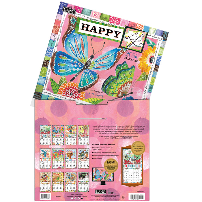 Happy Life 2026 Large Wall Calendar (Online Exclusive)