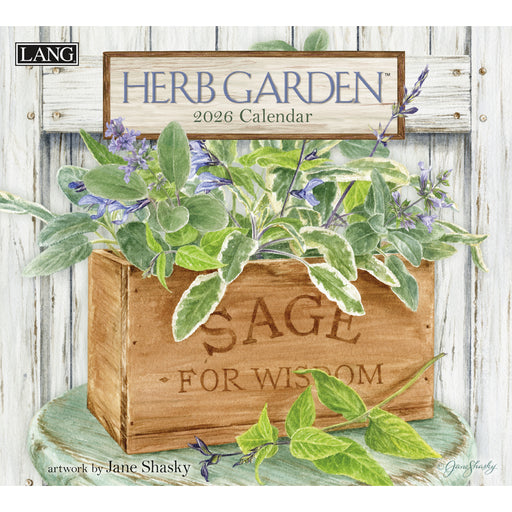 Herb Garden 2026 Large Wall Calendar