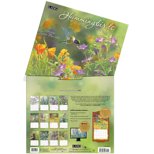 Hummingbirds 2026 Large Wall Calendar