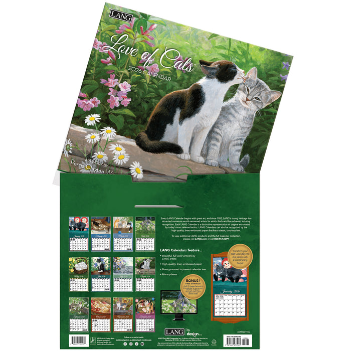 Love Of Cats 2026 Large Wall Calendar