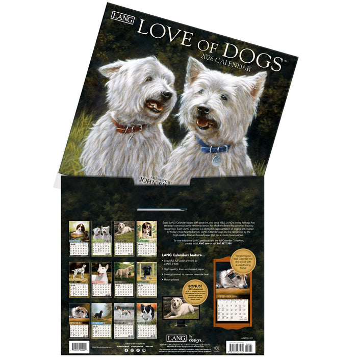 Love Of Dogs 2026 Large Wall Calendar