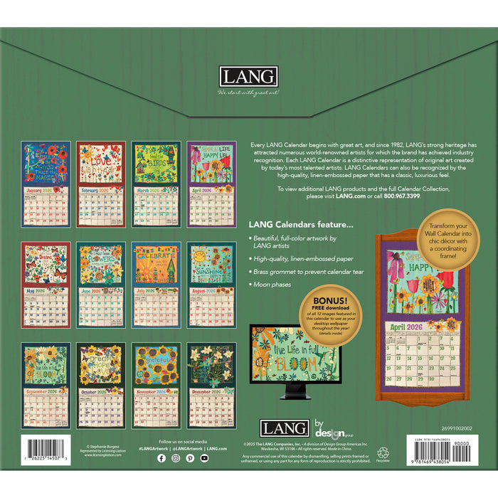 Painted Peace 2026 Large Wall Calendar (Online Exclusive)