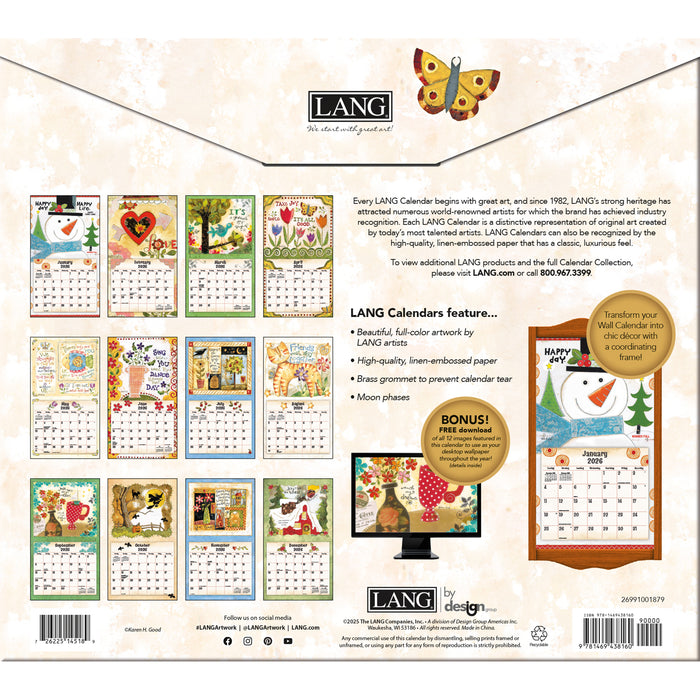 Simple Life 2026 Large Wall Calendar