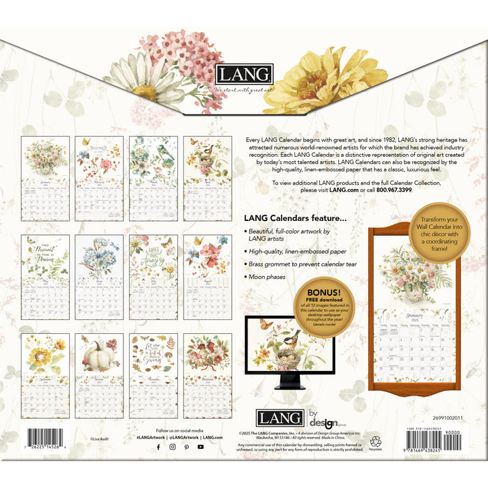 Watercolor Seasons 2026 Large Wall Calendar