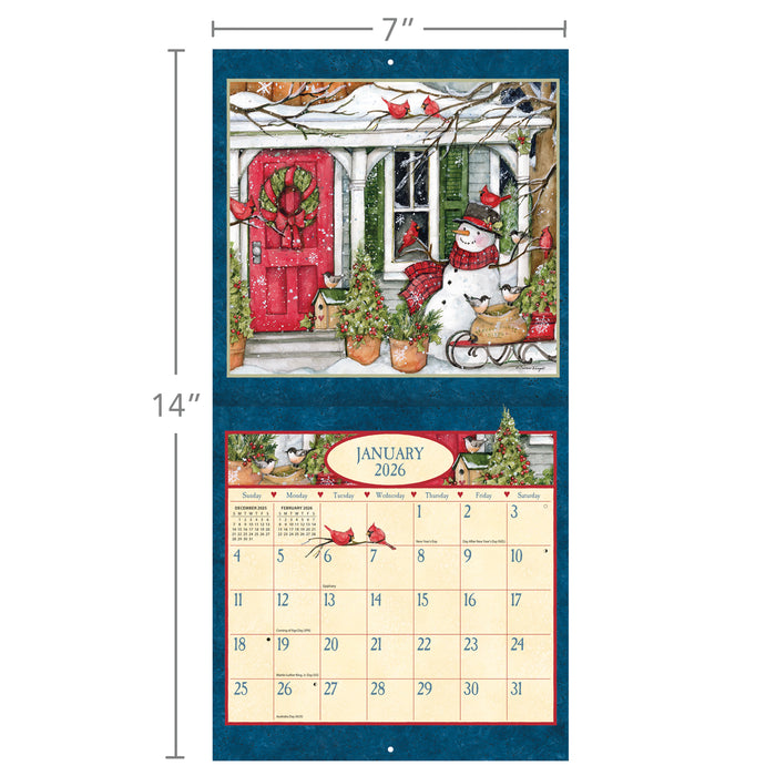Heart & Home 2026 Mini Wall Calendar