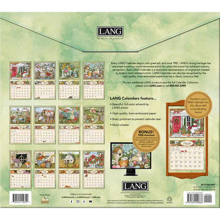 Bountiful Blessings with Bonus Print 2026 Large Wall Calendar