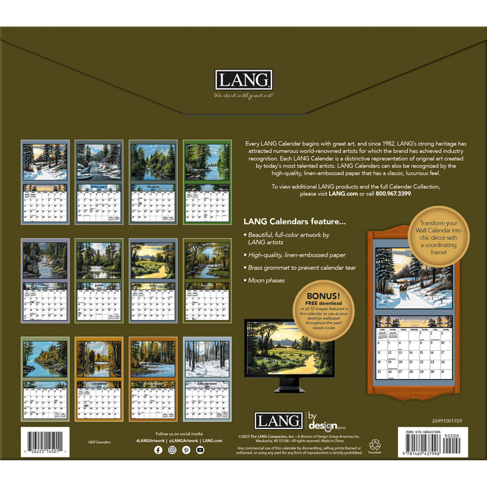 Lure Of The Outdoors with Bonus Print 2026 Large Wall Calendar (Online Exclusive)