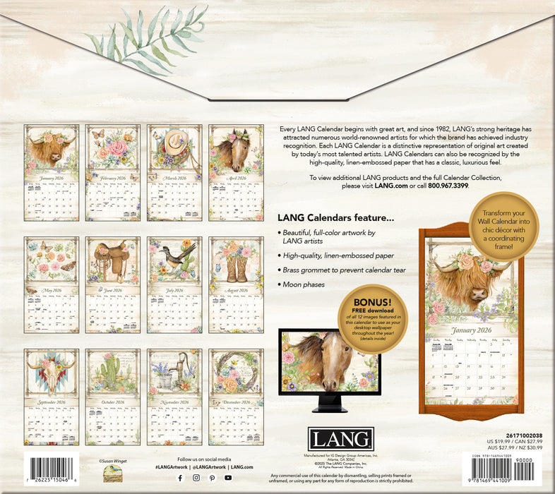 Rosewood Ranch with Bonus Print 2026 Large Wall Calendar