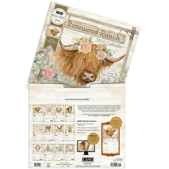 Rosewood Ranch with Bonus Print 2026 Large Wall Calendar