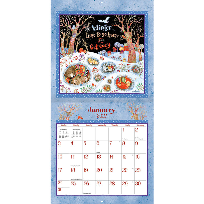 Simply Grateful 2027 Square Wall Calendar