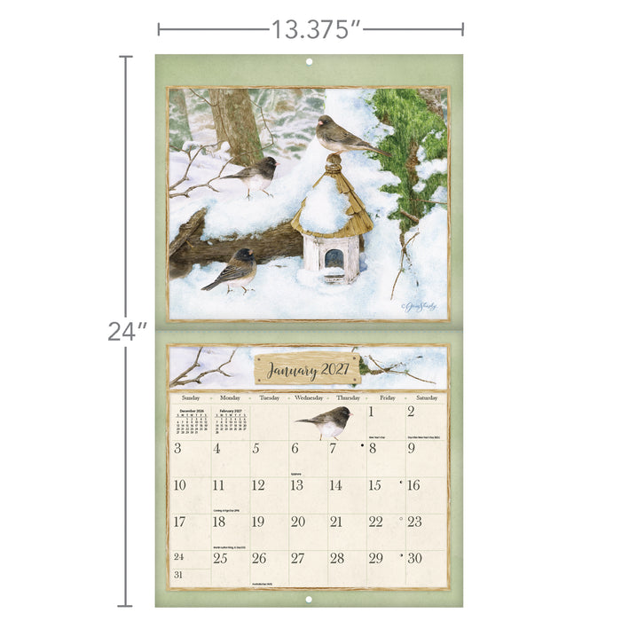 Birds In The Garden 2027 Large Wall Calendar