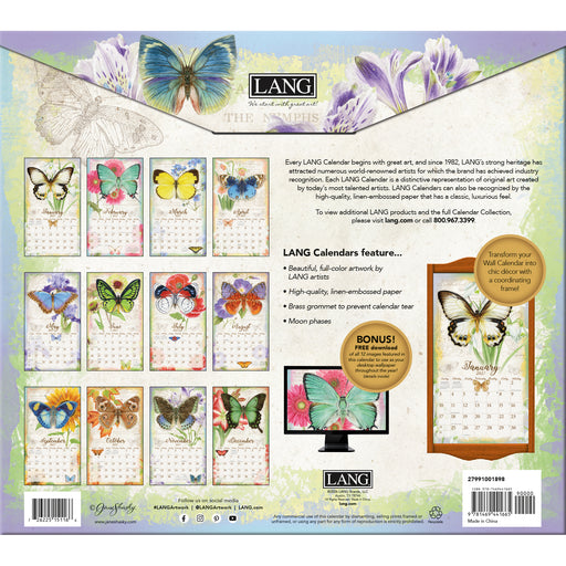 Butterflies 2027 Large Wall Calendar