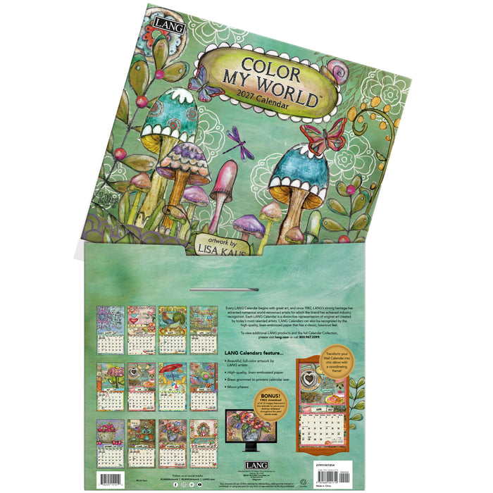 Color My World 2027 Large Wall Calendar