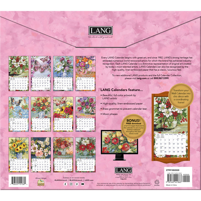 Gallery Florals 2027 Large Wall Calendar