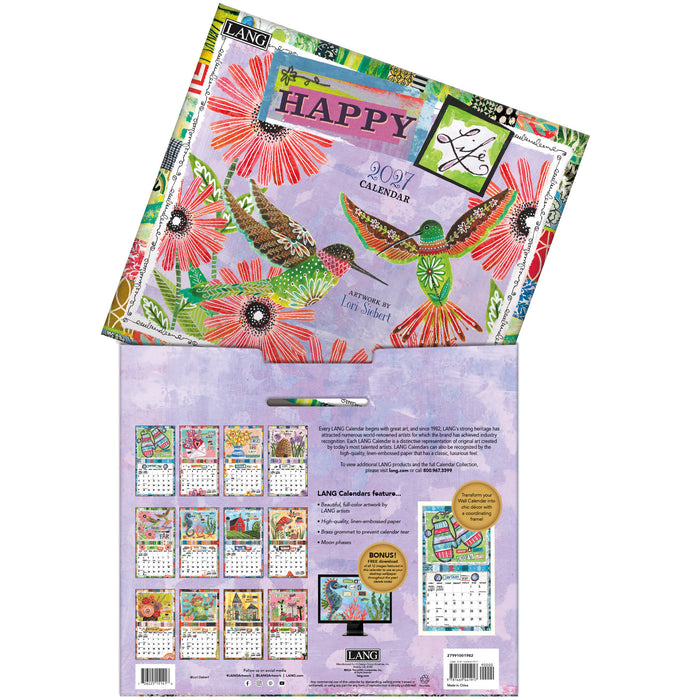 Happy Life 2027 Large Wall Calendar (Online Exclusive)