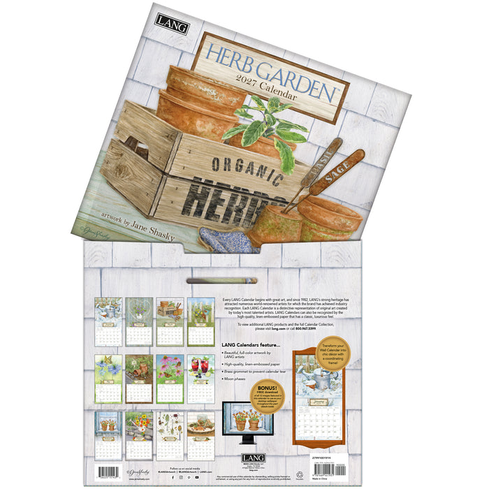 Herb Garden 2027 Large Wall Calendar