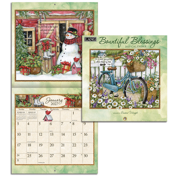 Bountiful Blessings 2027 Mini Wall Calendar