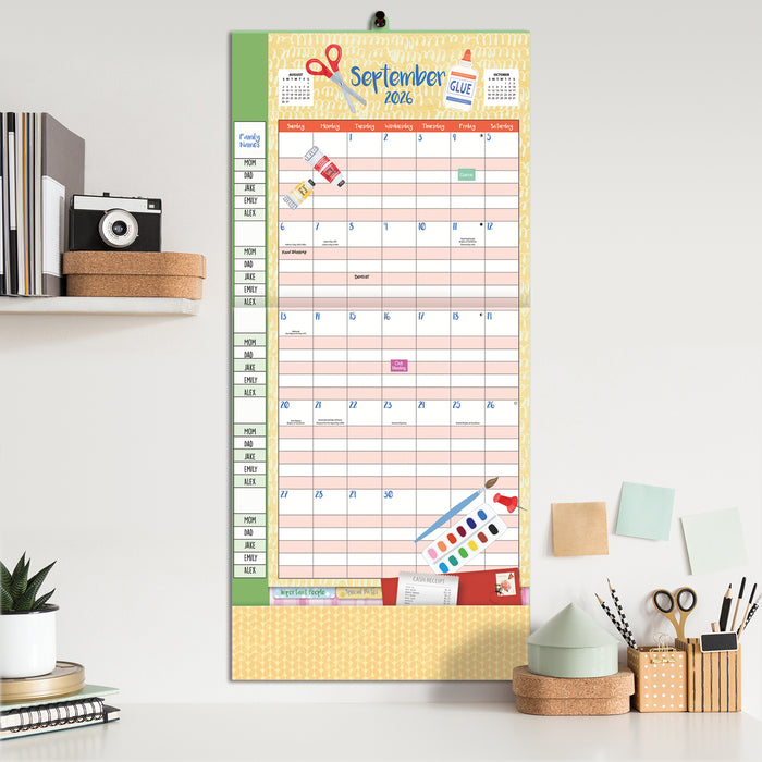 Family Plan It Plus 2027 Large Wall Calendar