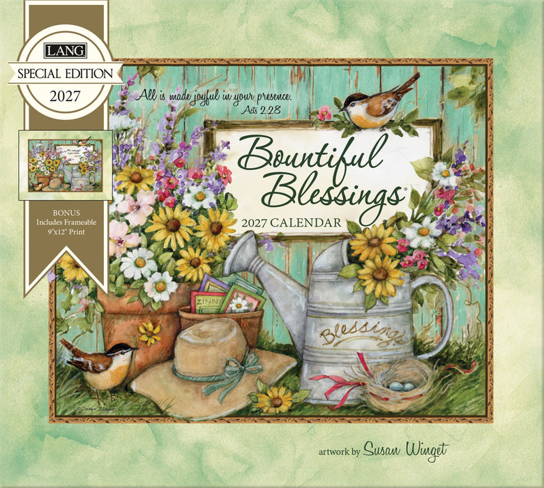 Bountiful Blessings Special Edition 2027 Large Wall Calendar