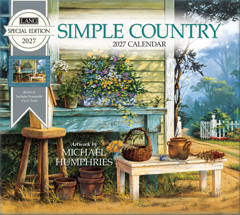 Simple Country Special Edition 2027 Large Wall Calendar (Online Exclusive)