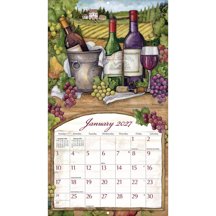 Wine Country Special Edition 2027 Large Wall Calendar
