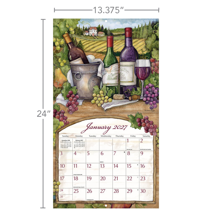 Wine Country Special Edition 2027 Large Wall Calendar