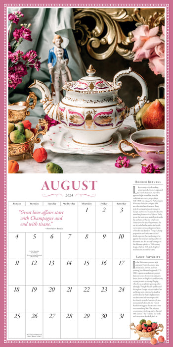 2024 Collectible Teapot Wall Calendar