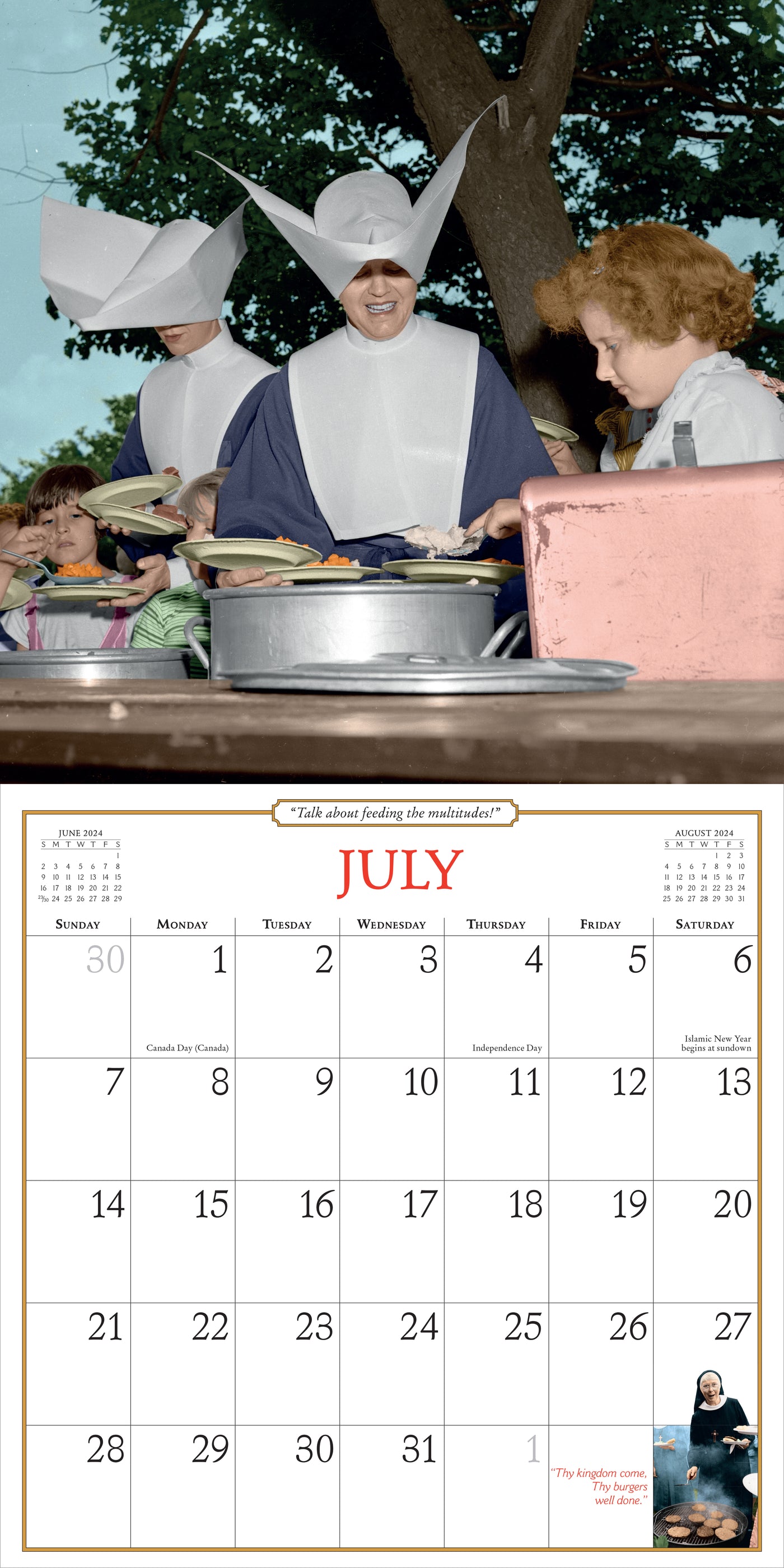 2024 Nuns Having Fun Wall Calendar — Calendar Club