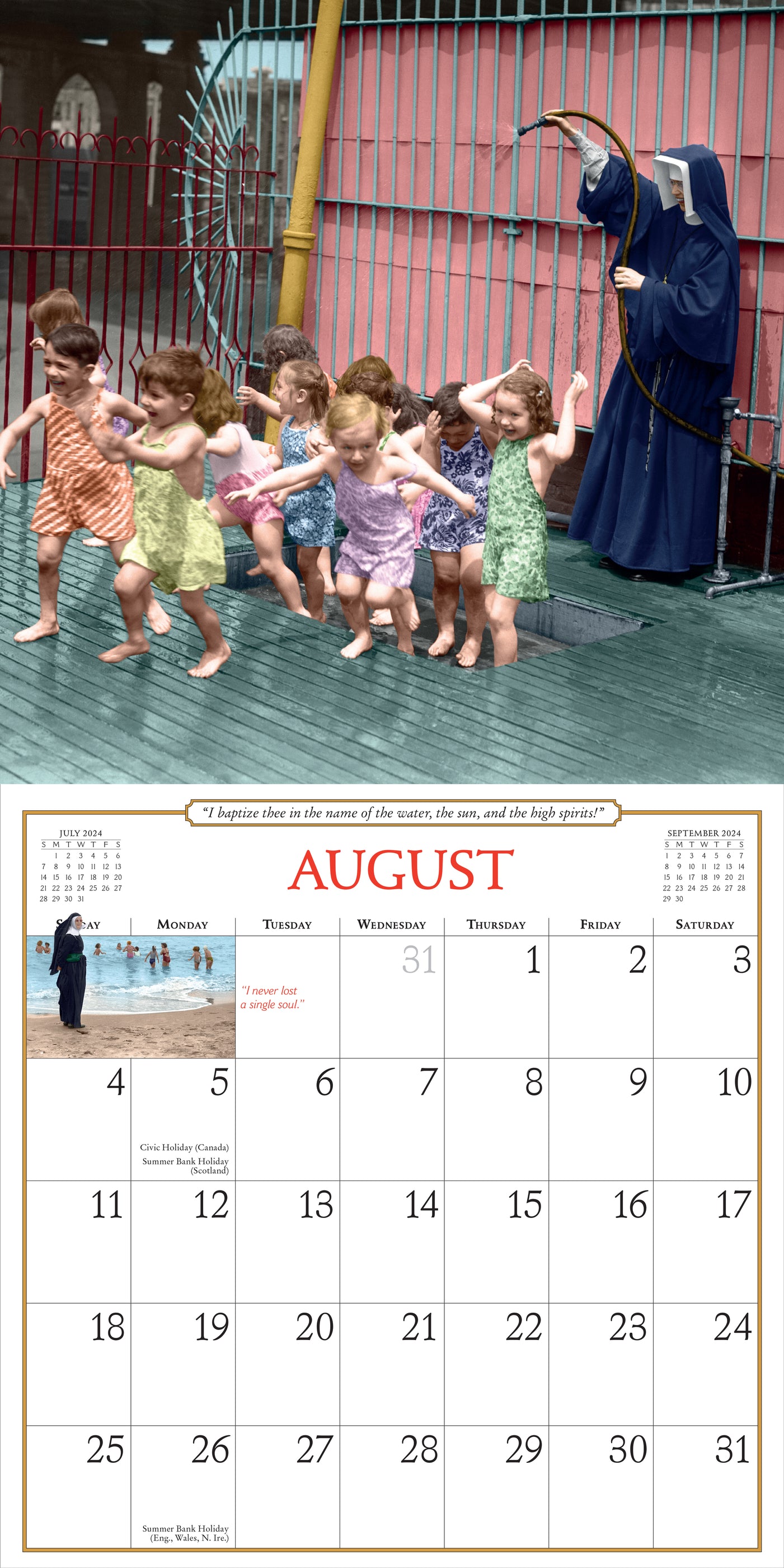 2024 Nuns Having Fun Wall Calendar — Calendar Club
