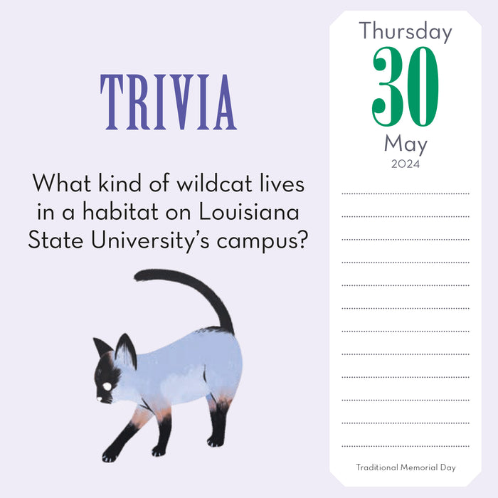 2024 Cat Trivia Page-A-Day
