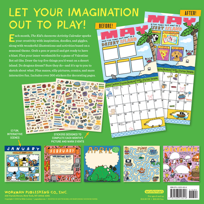 2024 Kid's Awesome Activity Wall Calendar