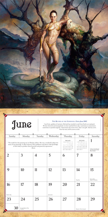 2024 Boris Vallejo & Julie Bell's Fantasy Wall Calendar