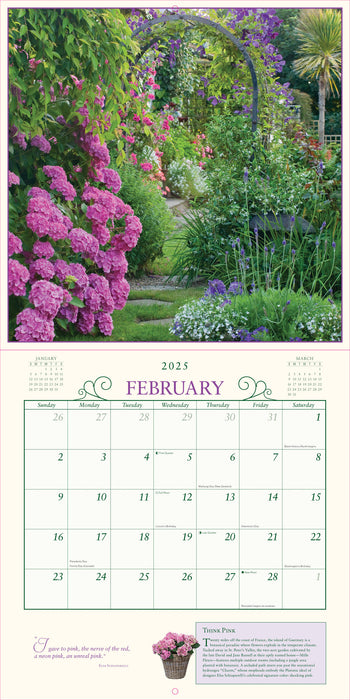 2025 Secret Garden Wall Calendar