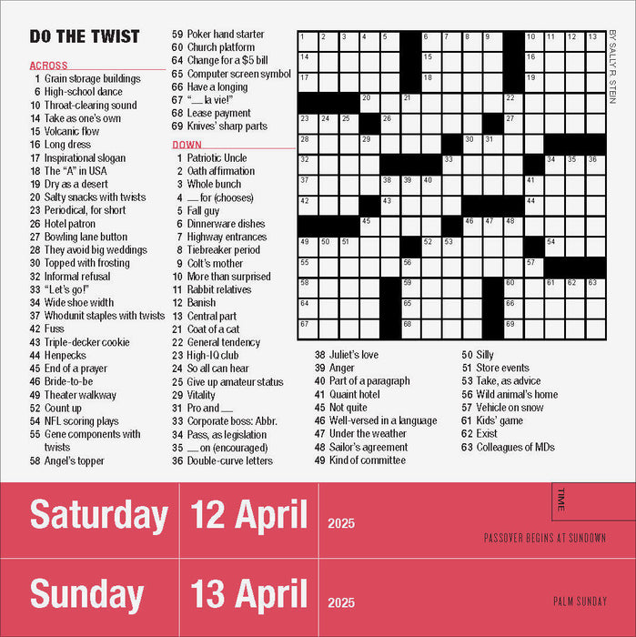 2025 Mensa 10-Minute Crossword Puzzles Page-A-Day Calendar