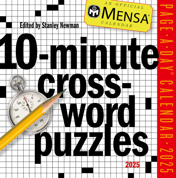 2025 Mensa 10-Minute Crossword Puzzles Page-A-Day Calendar