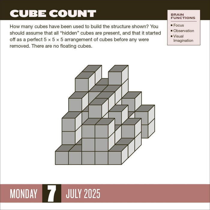 2025 Brainpower Puzzles Page-A-Day Calendar