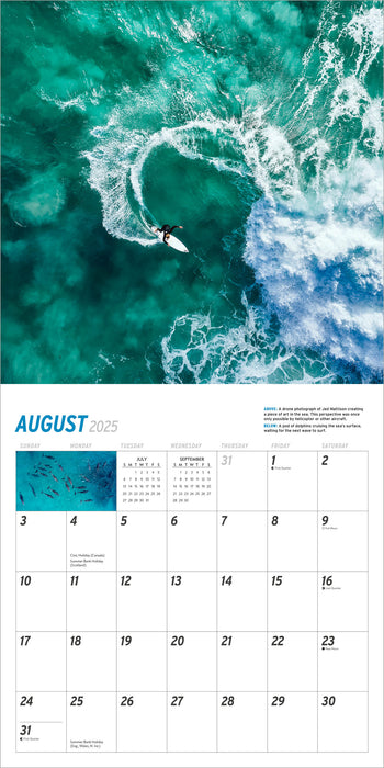 2025 Big Wave Surfing Wall Calendar