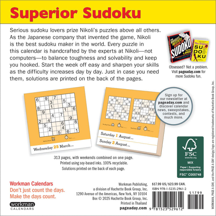 Original Sudoku 2026 Page-A-Day Calendar