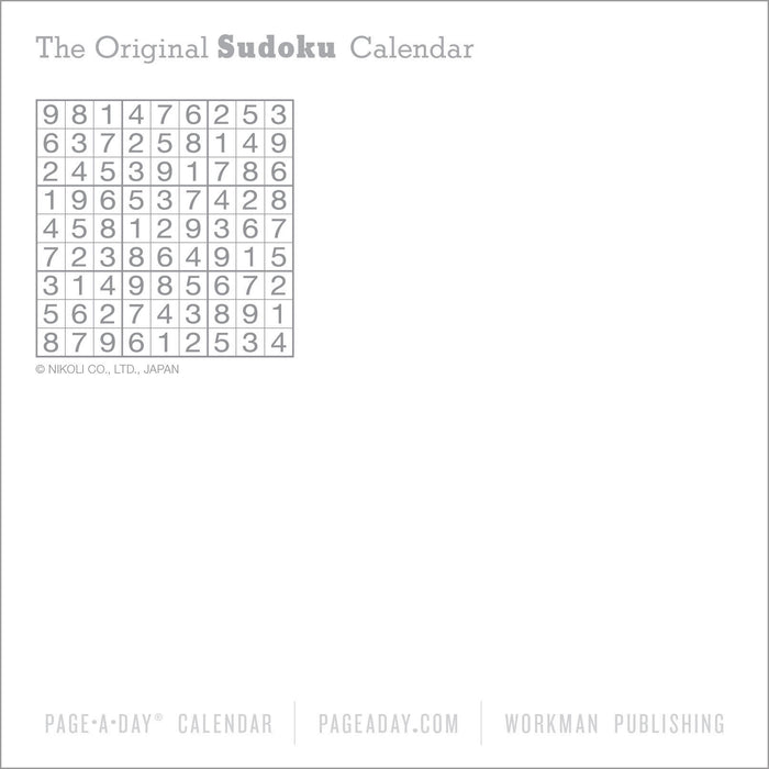 Original Sudoku 2026 Page-A-Day Calendar