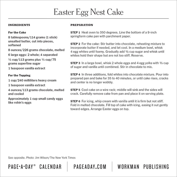 New York Times Cooking 2026 Page-A-Day Calendar